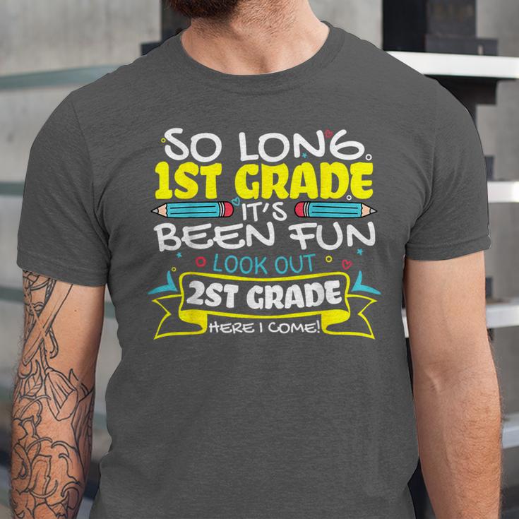 So Long 1st Grade 2nd Grade Here I Come School Graduation Unisex Jersey T-Shirt