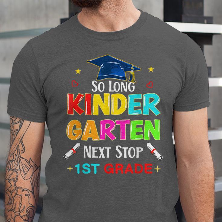 So Long Kindergarten Graduation 2025 Graduate 1st Grade Unisex Jersey T-Shirt
