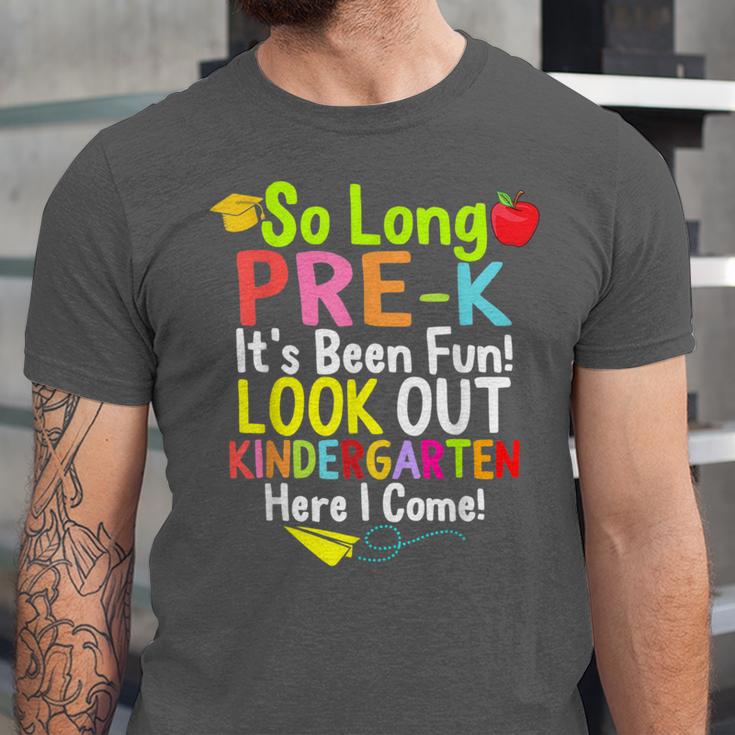 So Long Pre-K Kindergarten Here I Come Graduation Kids Unisex Jersey T-Shirt