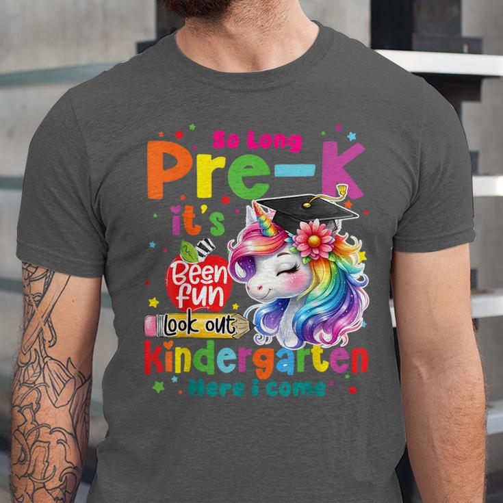 So Long Prek Pre-K Graduation Graduate Unicorn Kids Girls Unisex Jersey T-Shirt