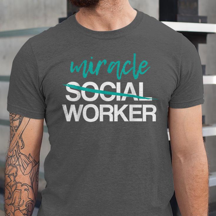 Social Worker Work Month MSW Graduation Masters Unisex Jersey T-Shirt