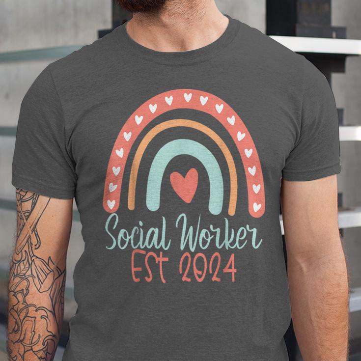 Social Worker Work MSW BSW Graduation 2024 Masters Degree Unisex Jersey T-Shirt