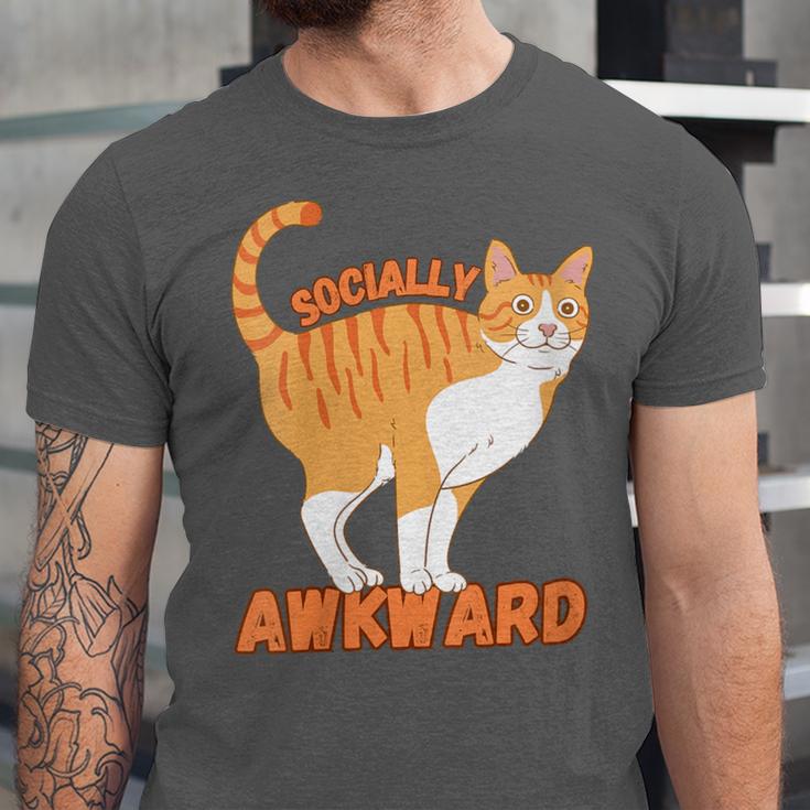 SOCIALLY AWKWARD FUNNY CAT ANTISOCIAL INTROVERT WEIRD Unisex Jersey T-Shirt SOCIALLY AWKWARD FUNNY CAT ANTISOCIAL INTROVERT WEIRD Unisex Jersey T-Shirt