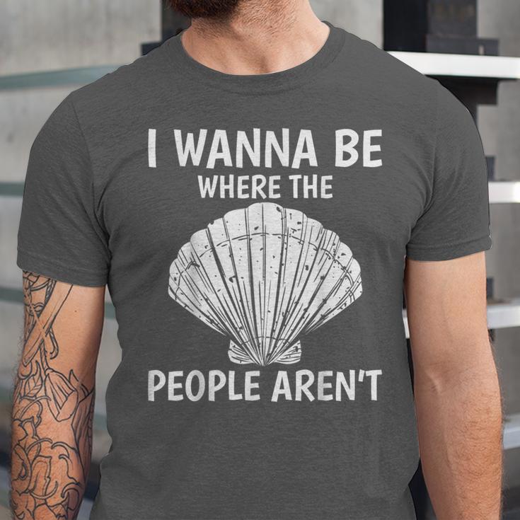 Solitude Introverts I Wanna Be Where The People Aren't Unisex Jersey T-Shirt
