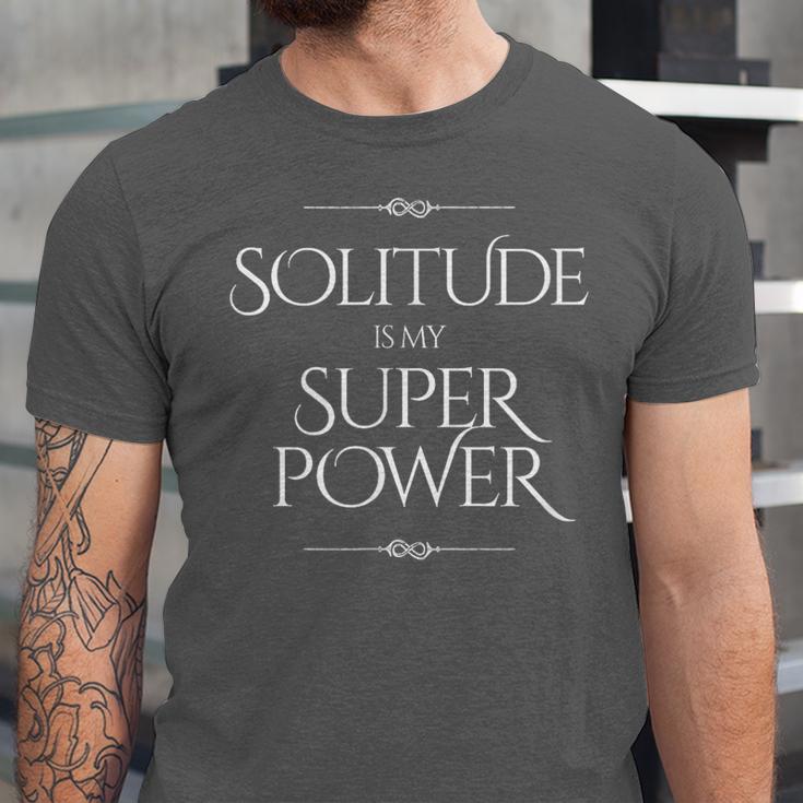 Solitude Is My Superpower – Introvert Strength Quote Unisex Jersey T-Shirt Solitude Is My Superpower – Introvert Strength Quote Unisex Jersey T-Shirt