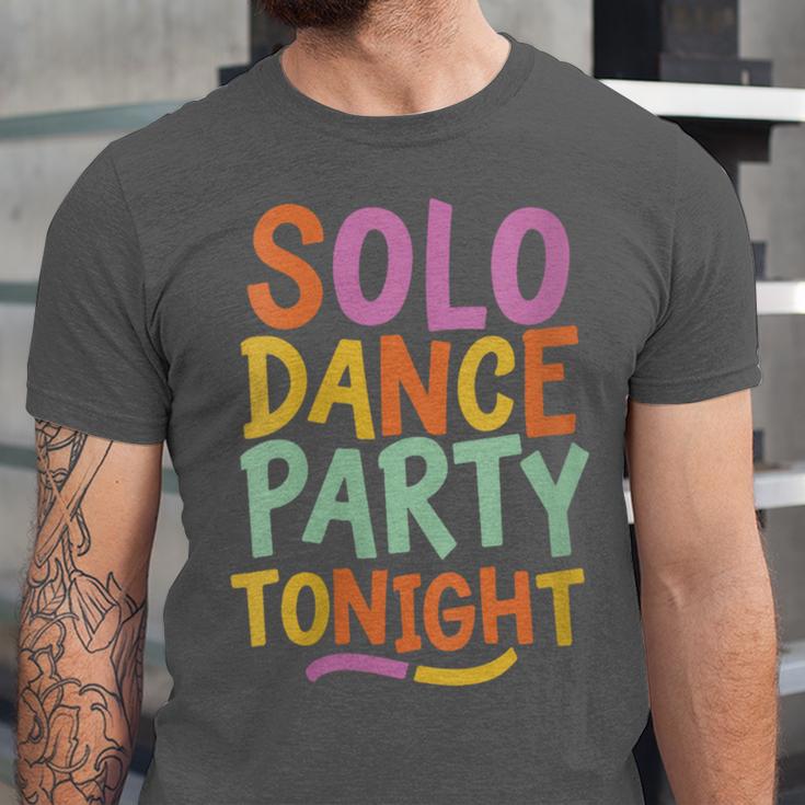 Solo Dance Party Tonight Singles Introvert Humor Unisex Jersey T-Shirt Solo Dance Party Tonight Singles Introvert Humor Unisex Jersey T-Shirt