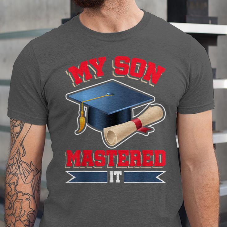 My Son Mastered It Shirt Masters Tee Graduate Graduation Unisex Jersey T-Shirt