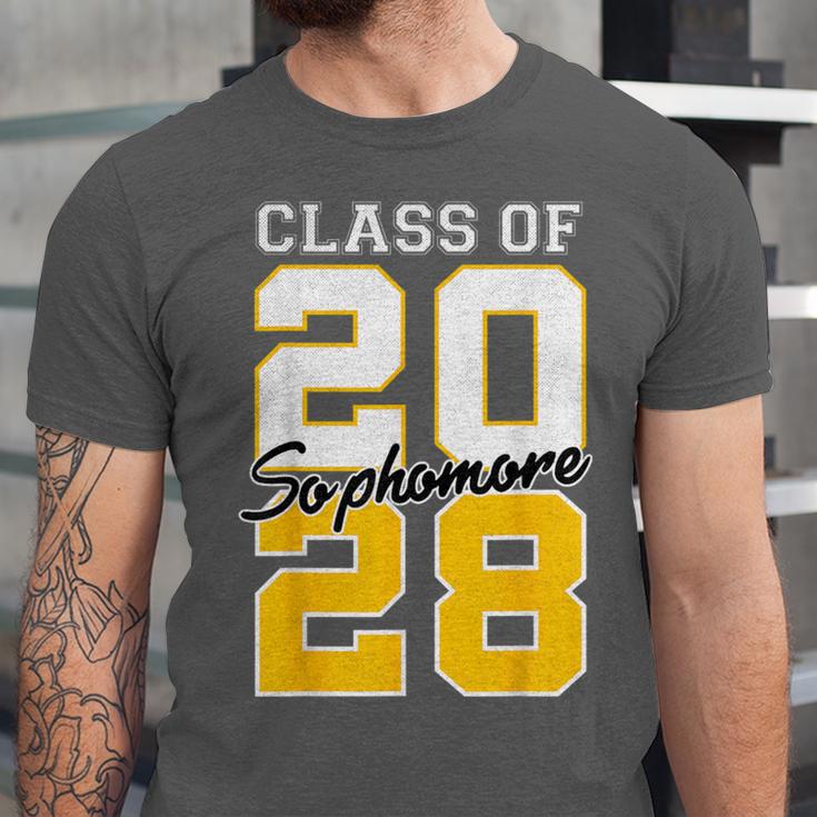 Sophomore 2028 Class Of 2028 Graduation 2028 10th Grade Unisex Jersey T-Shirt
