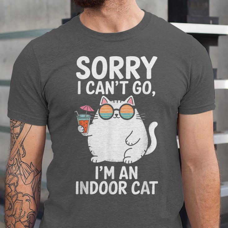 Sorry I Can’t Go I’m An Indoor Cat Introvert Cat Unisex Jersey T-Shirt Sorry I Can’t Go I’m An Indoor Cat Introvert Cat Unisex Jersey T-Shirt