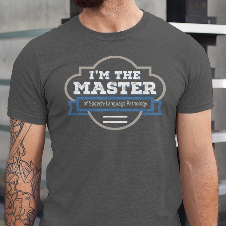 Speech-Language Pathology Masters Graduation Shirt Unisex Jersey T-Shirt