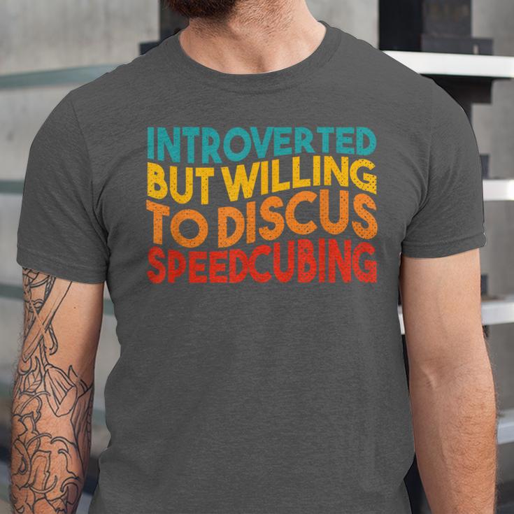 Speedcuber Introvert Cube Solver Speedsolving Speedcubing Unisex Jersey T-Shirt