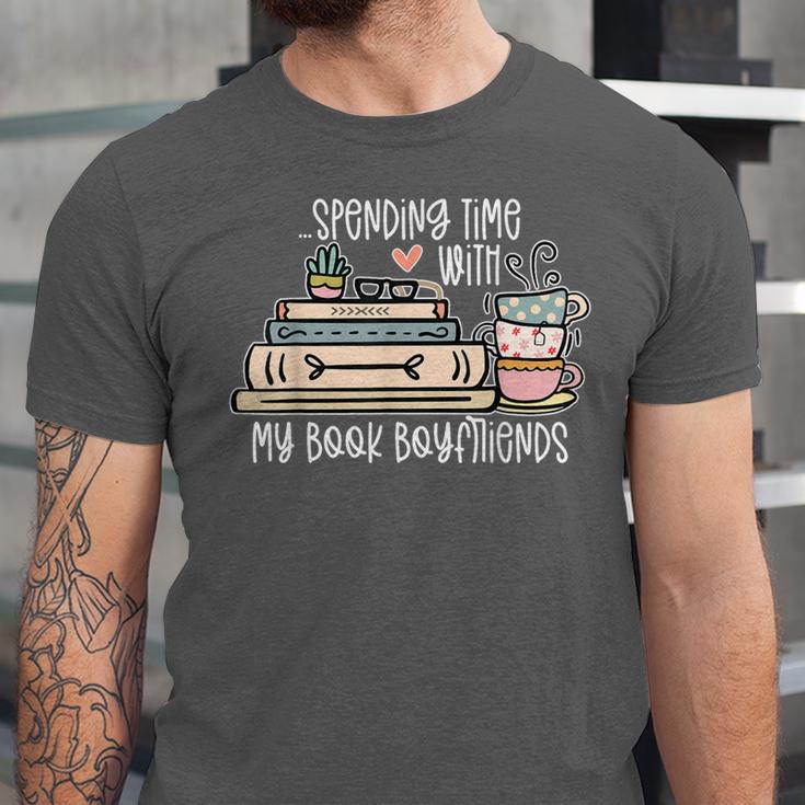 Spending Time With My Book Boyfriends Apparel Unisex Jersey T-Shirt Spending Time With My Book Boyfriends Apparel Unisex Jersey T-Shirt