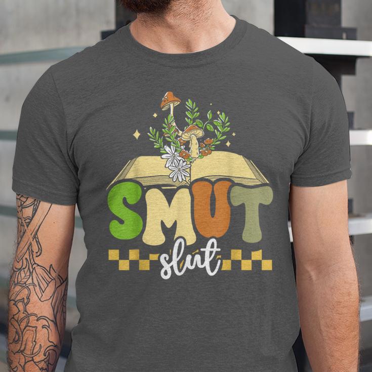 Spicy Book Lover Smut Slut Romance Reading Librarian Unisex Jersey T-Shirt