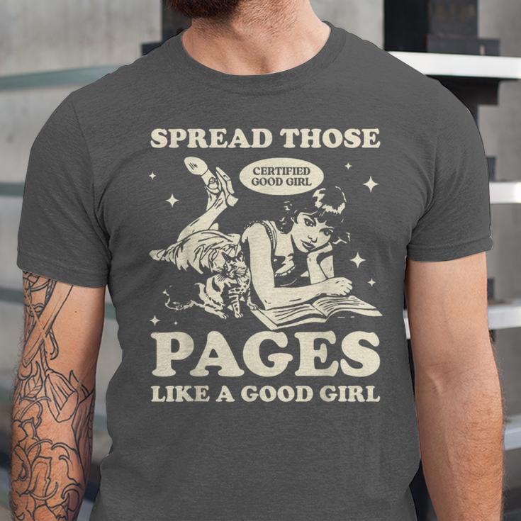 Spread Those Pages Like A Good Girl Shirt Smutty Spicy Book Unisex Jersey T-Shirt Spread Those Pages Like A Good Girl Shirt Smutty Spicy Book Unisex Jersey T-Shirt