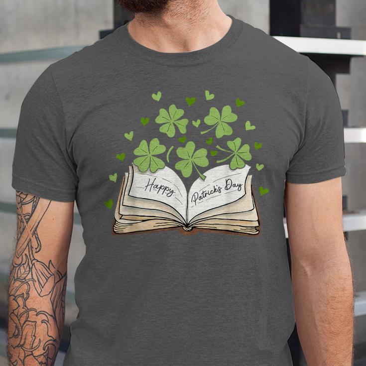 St Patricks Day Book Lover Librarian Reading Saint Pattys Unisex Jersey T-Shirt