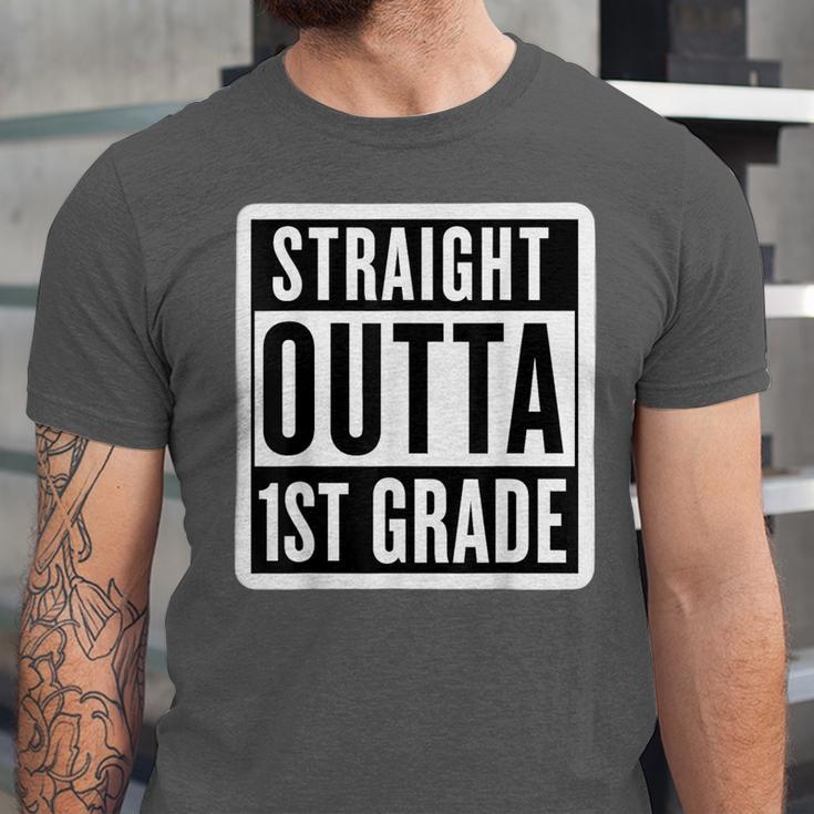 Straight Outta 1st Grade First Graduate Graduation Student Unisex Jersey T-Shirt