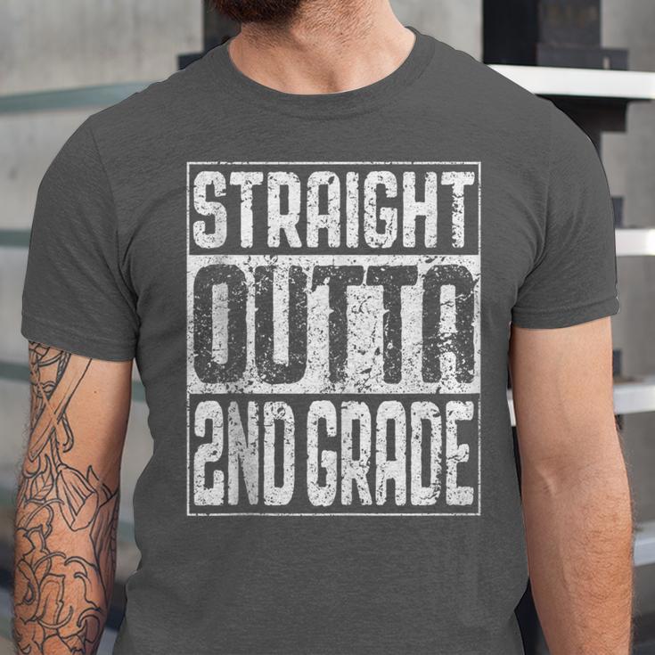 Straight Outta 2nd Grade Shirt Second Grade Graduation Unisex Jersey T-Shirt
