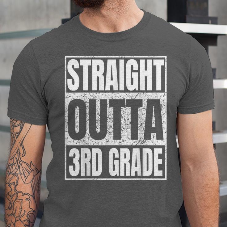 Straight Outta 3rd Grade Graduation Class 2025 Third Grade Unisex Jersey T-Shirt