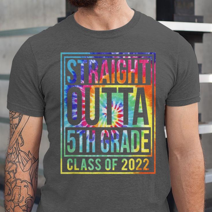 Straight Outta 5th Grade Class Of 2022 School Graduation Unisex Jersey T-Shirt