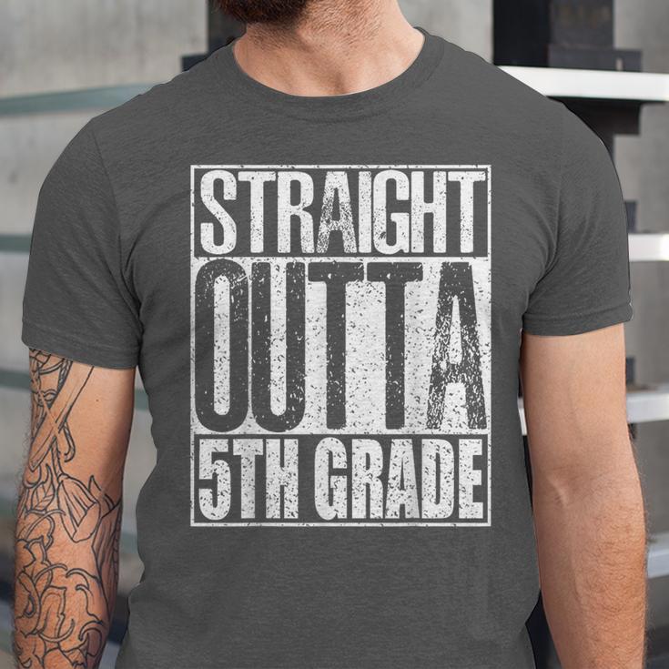 Straight Outta 5th Grade Shirt Graduation 2017 Unisex Jersey T-Shirt