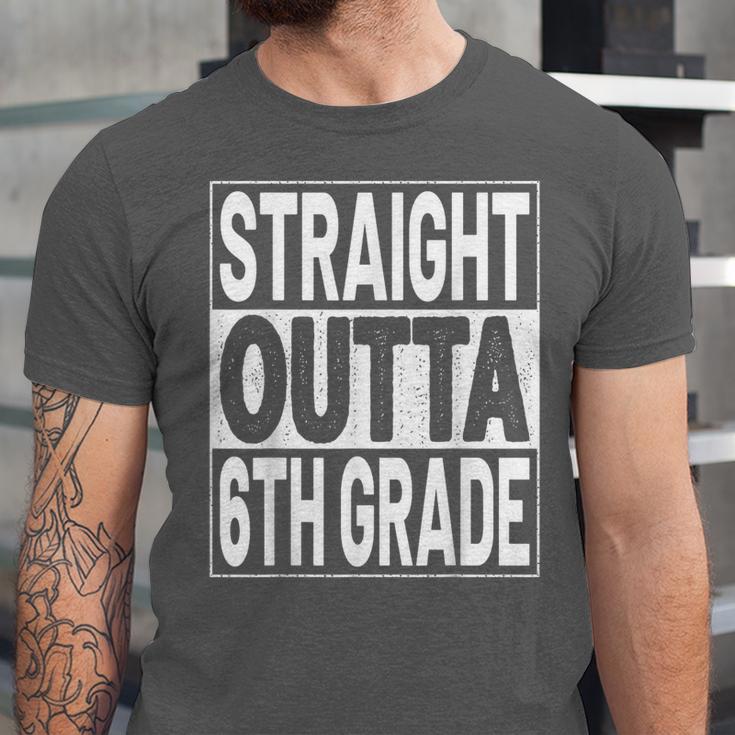 Straight Outta 6th Grade Graduation Sixth Grade Graduate Unisex Jersey T-Shirt