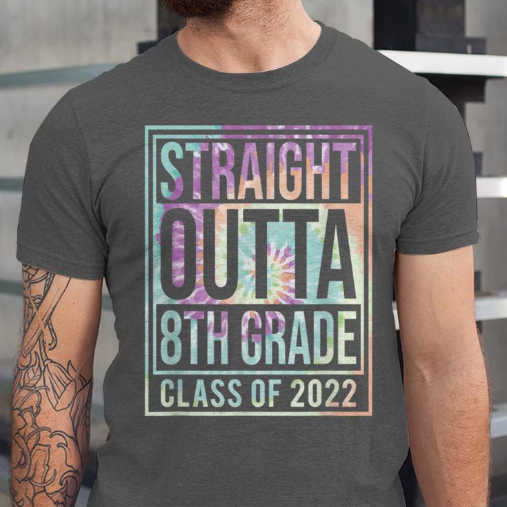 Straight Outta 8th Grade Class Of 2022 School Graduation Unisex Jersey T-Shirt