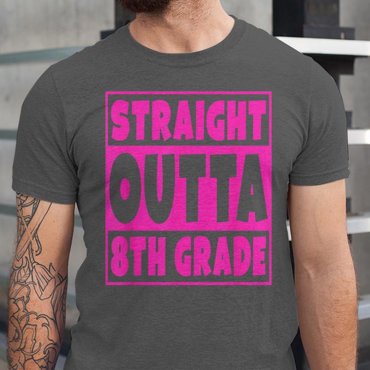 Straight Outta 8th Grade Graduation Eighth Grade T-Shirt Unisex Jersey T-Shirt