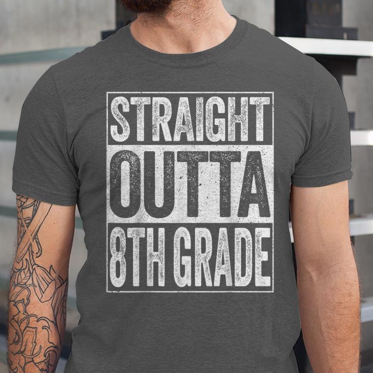 Straight Outta 8th Grade Shirt Eighth Grade Graduation Unisex Jersey T-Shirt