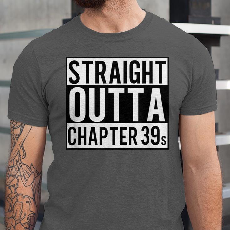 Straight Outta Chapter 39 Cute Book Lover Reader Unisex Jersey T-Shirt