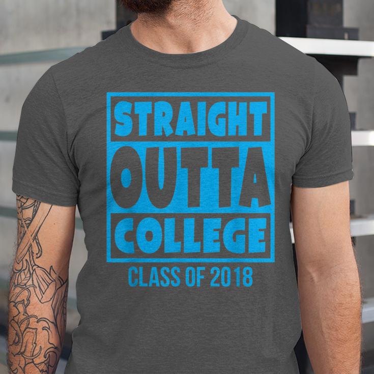 Straight Outta College Class Of 2018 Graduation Shirt Unisex Jersey T-Shirt