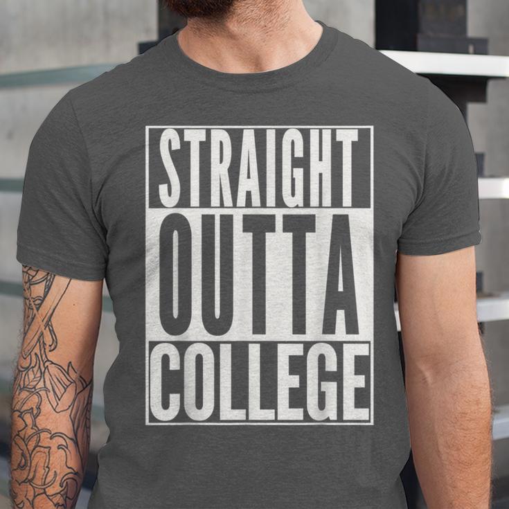 STRAIGHT OUTTA COLLEGE Graduation 2019 Her Him Women Unisex Jersey T-Shirt