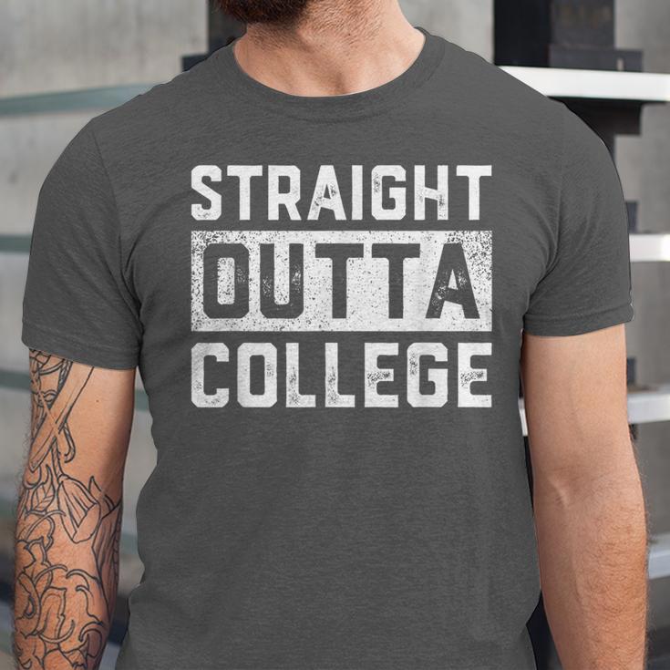Straight Outta College Graduation Adult Unisex Jersey T-Shirt