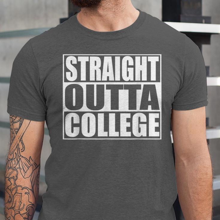 Straight Outta College Shirt College Graduation Shirt Unisex Jersey T-Shirt
