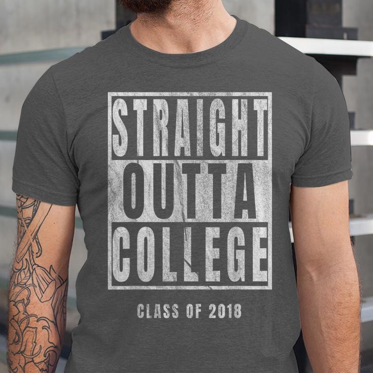 Straight Outta College s Graduation Unisex Jersey T-Shirt