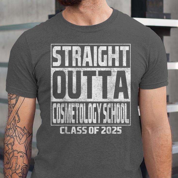 Straight Outta Cosmetology School Class Of 2025 Graduation Unisex Jersey T-Shirt