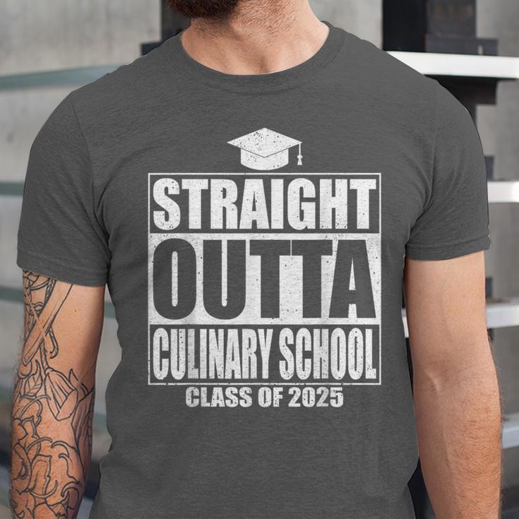 Straight Outta Culinary School Graduation Idea Class Of 2025 Unisex Jersey T-Shirt