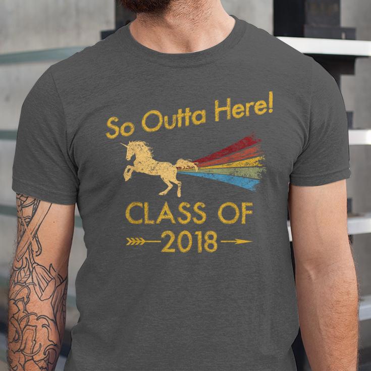 STRAIGHT OUTTA HIGH SCHOOL 2018 Grad Graduation Shirt Unisex Jersey T-Shirt