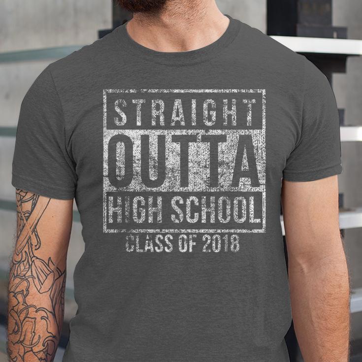 Straight Outta High School Graduation Boys Unisex Jersey T-Shirt