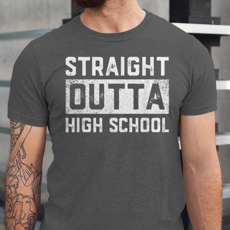 Straight Outta High School Graduation Kid Unisex Jersey T-Shirt