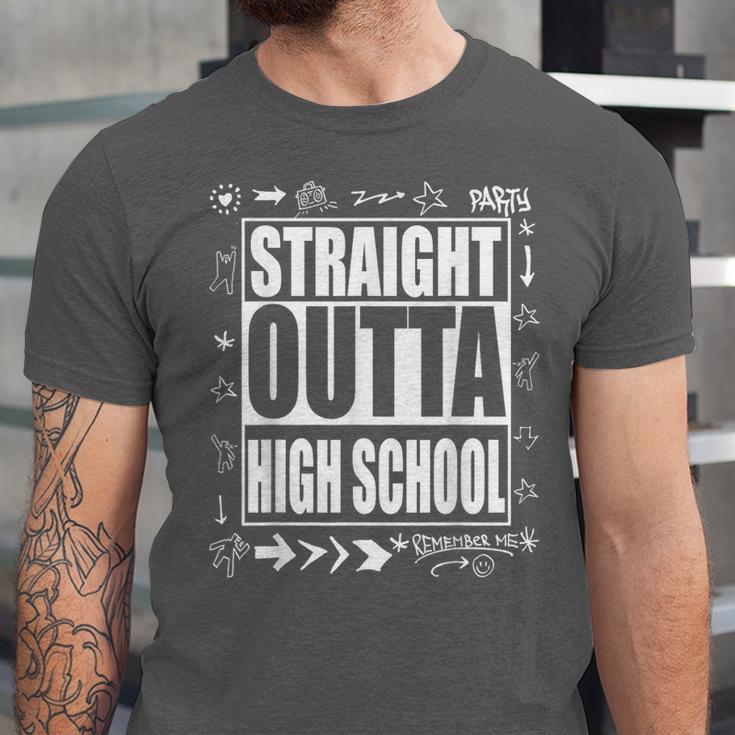 Straight Outta High School Shirt Cute Graduation Unisex Jersey T-Shirt