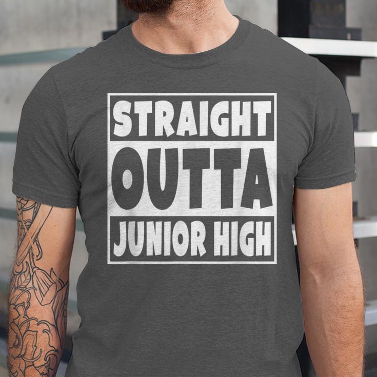 Straight Outta Junior High 8th Grade Graduation Unisex Jersey T-Shirt