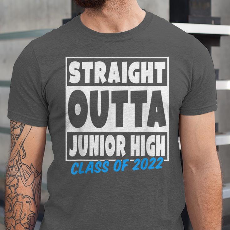 Straight Outta Junior High School Graduation Class Of 2022 Unisex Jersey T-Shirt