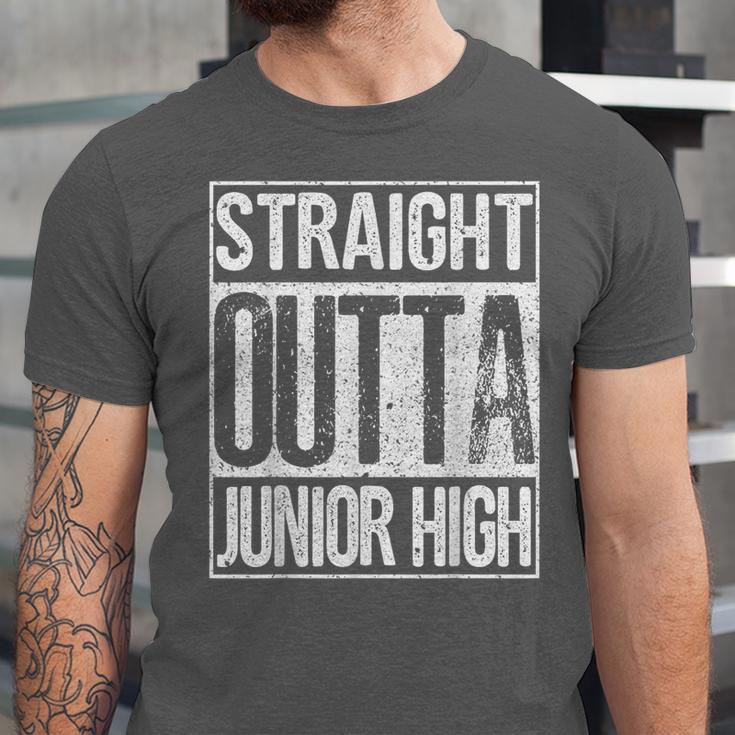 Straight Outta Junior High Shirt Graduation Idea Unisex Jersey T-Shirt
