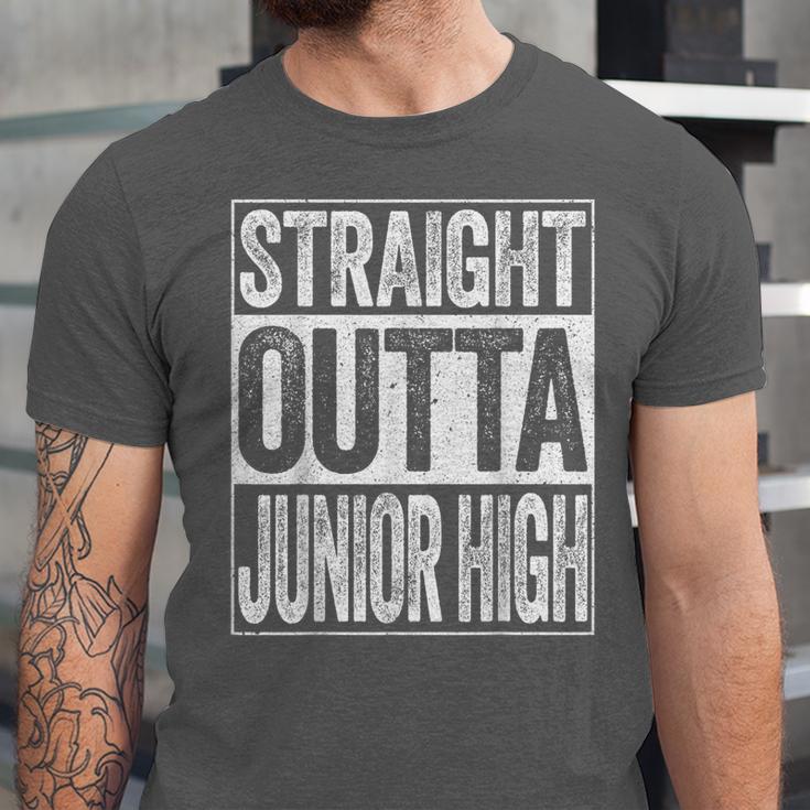 Straight Outta Junior High Shirt Graduation Unisex Jersey T-Shirt