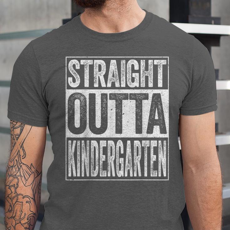Straight Outta Kindergarten Shirt Boy Girl Graduation Unisex Jersey T-Shirt