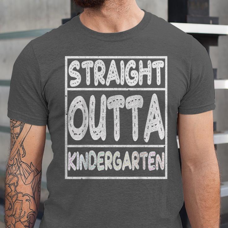 Straight Outta Kindergarten Shirt Great Graduation Idea Unisex Jersey T-Shirt