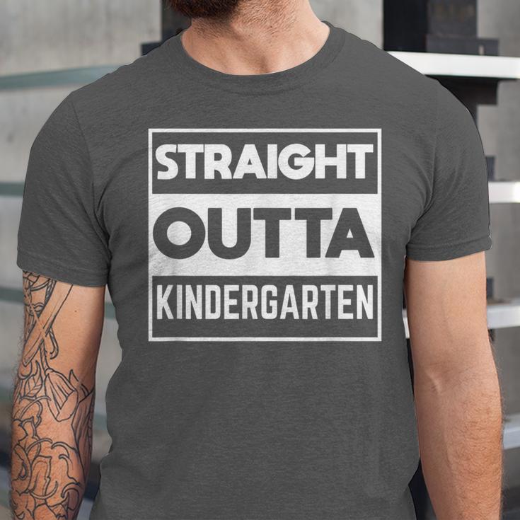 Straight Outta Kindergarten Shirts Graduation Unisex Jersey T-Shirt