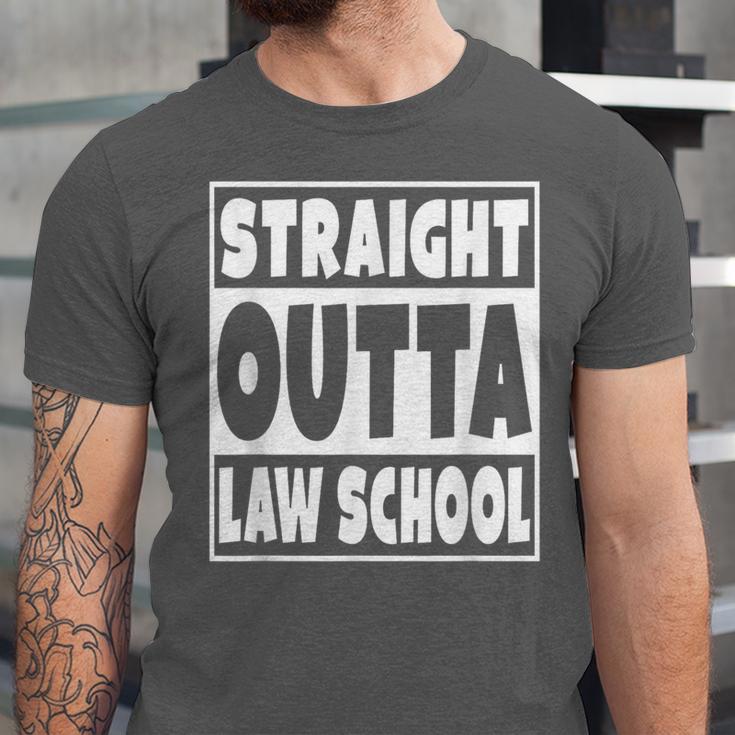 Straight Outta Law School Future Lawyer Graduation Unisex Jersey T-Shirt