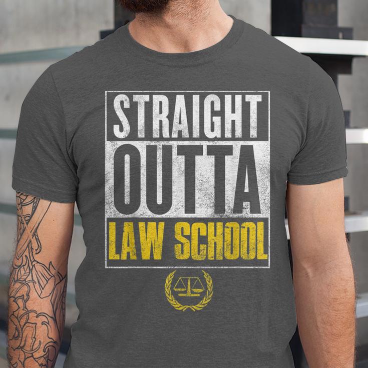 Straight Outta Law School Graduation Tshirt Law School Unisex Jersey T-Shirt