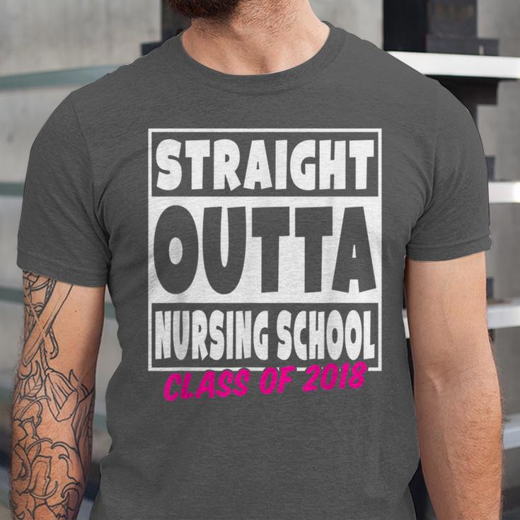Straight Outta Nursing School Class Of 2018 Graduation Unisex Jersey T-Shirt